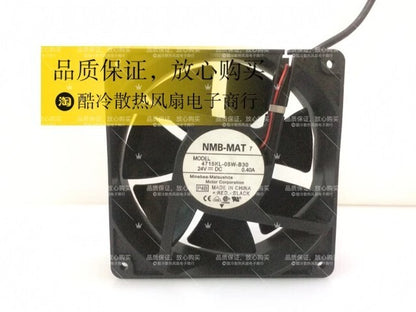 NMB 4715KL-05W-B30 12038 DC24V 0.40A 120*38MM 2-Wire Inverter Cooling Fan