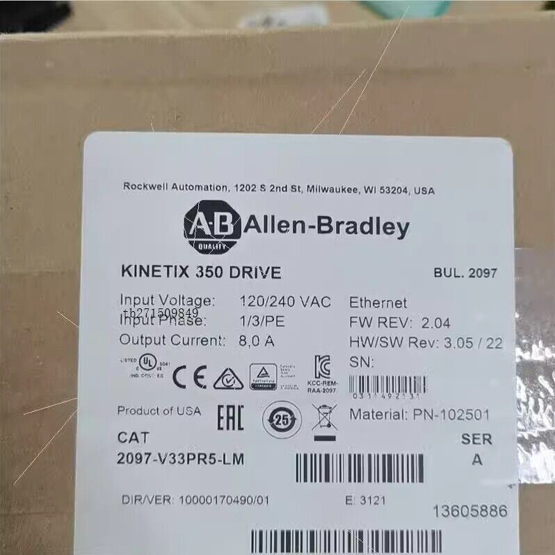 Allen Bradley Kinetix 350 2.0kW Servo Drive V33PR5-LM - ALLEN BRADLEY