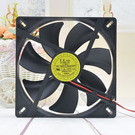 1pcs Y.L.FAN D14BH-24 14cm 24v 0.36A 14025 Power Supply Ultra-quiet fan