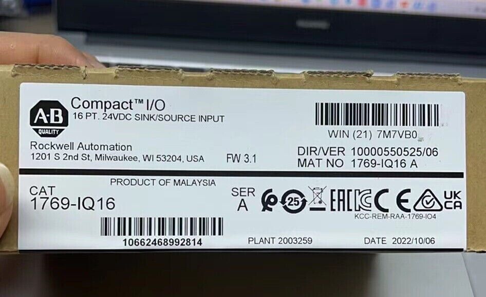 Sealed AB 1769-IQ16 CompactLogix 16 Pt 24VDC Input Module In Stock - COMPACTLOGIX