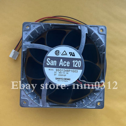 SANYO 9SG1248P1G03 12038 DC48V 1A 4-Wire Cooling Fan