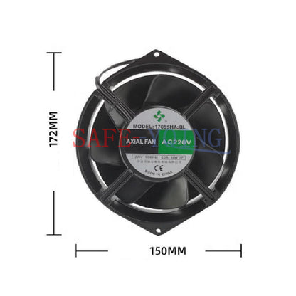 new 1PC 17055HA2BL AC220V axial flow fan cooling fan 172*150*55mm - UNISENSE