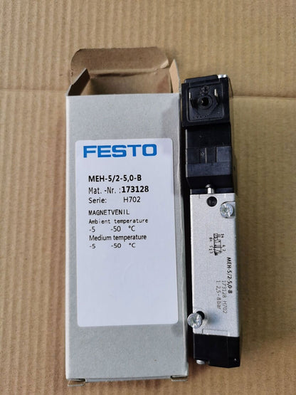 new FESTO MEH-5/2-5,0-B 173128 1PC Solenoid Valve - FESTO