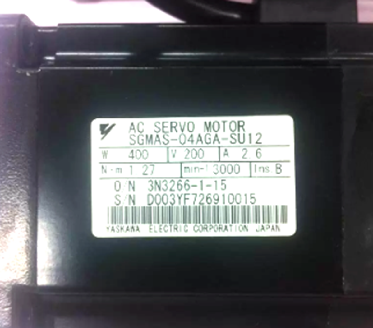 Yaskawa SGMAS-04AGA-SU12 Servo Motor - YASKAWA