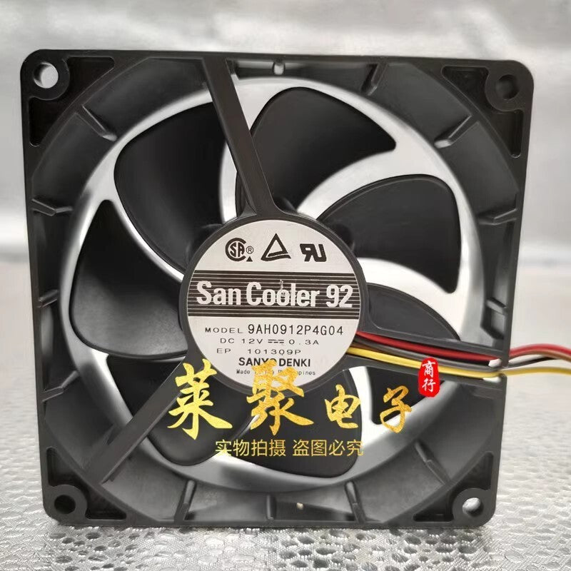 SANYO 9AH0912P4G04 9025 DC12V 0.3A 9CM 4-Wire PWM Dual Ball Cooling Fan