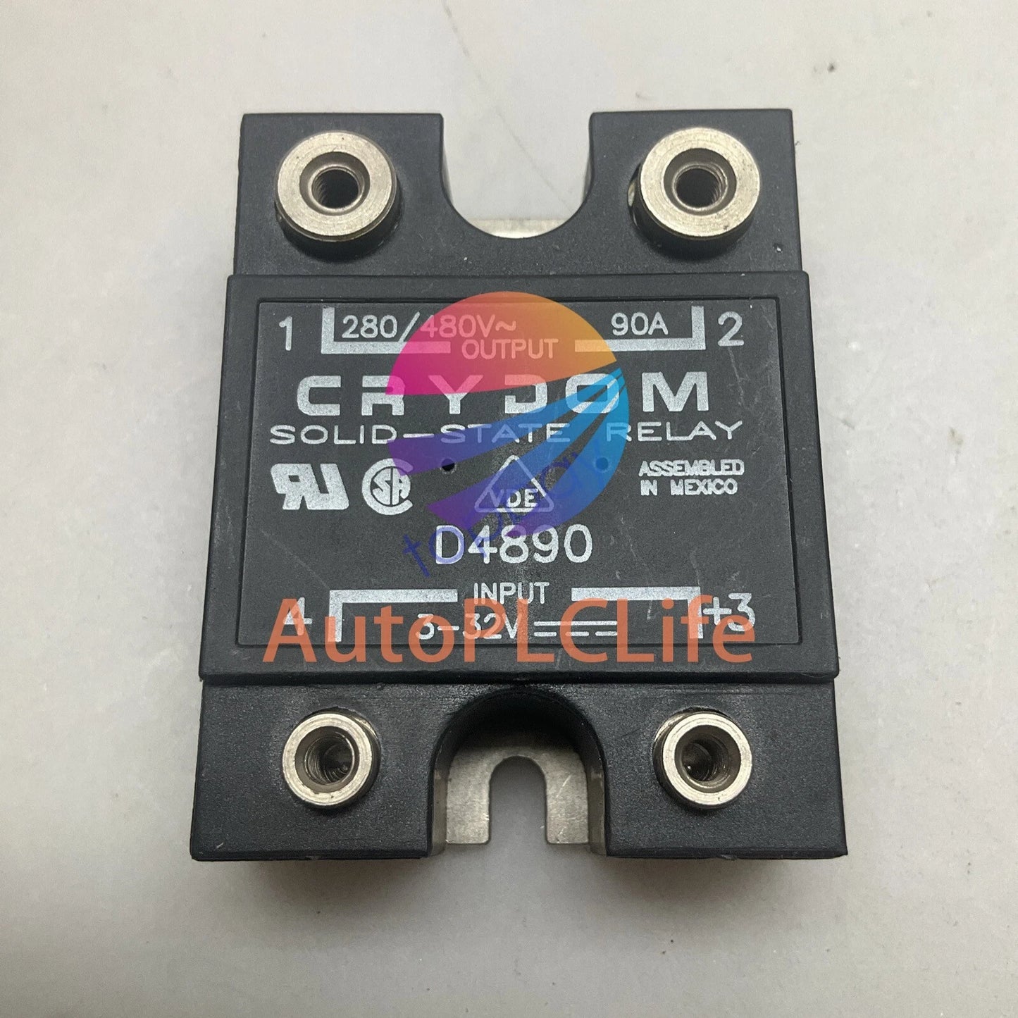 Crydom D4890 Solid State Relay 90 Amp 3-32 VDC Control Voltage Panel Mounted