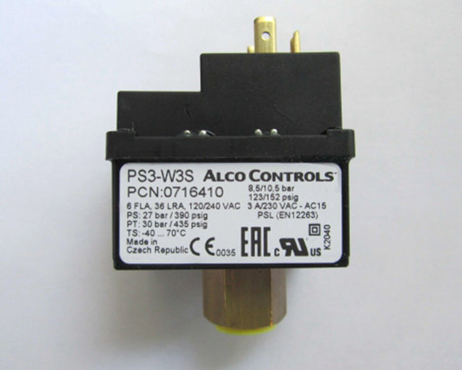 new EMERSON ALCO PS3-W3S Switching Pressure Sensor Controller