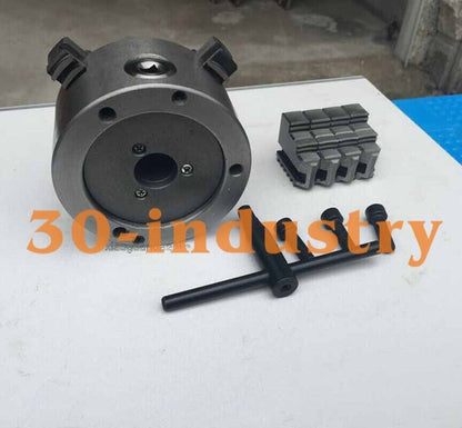5" 4-Jaw Self Centering Lathe Chuck K12-130 for Cylinder Mounting - koeed