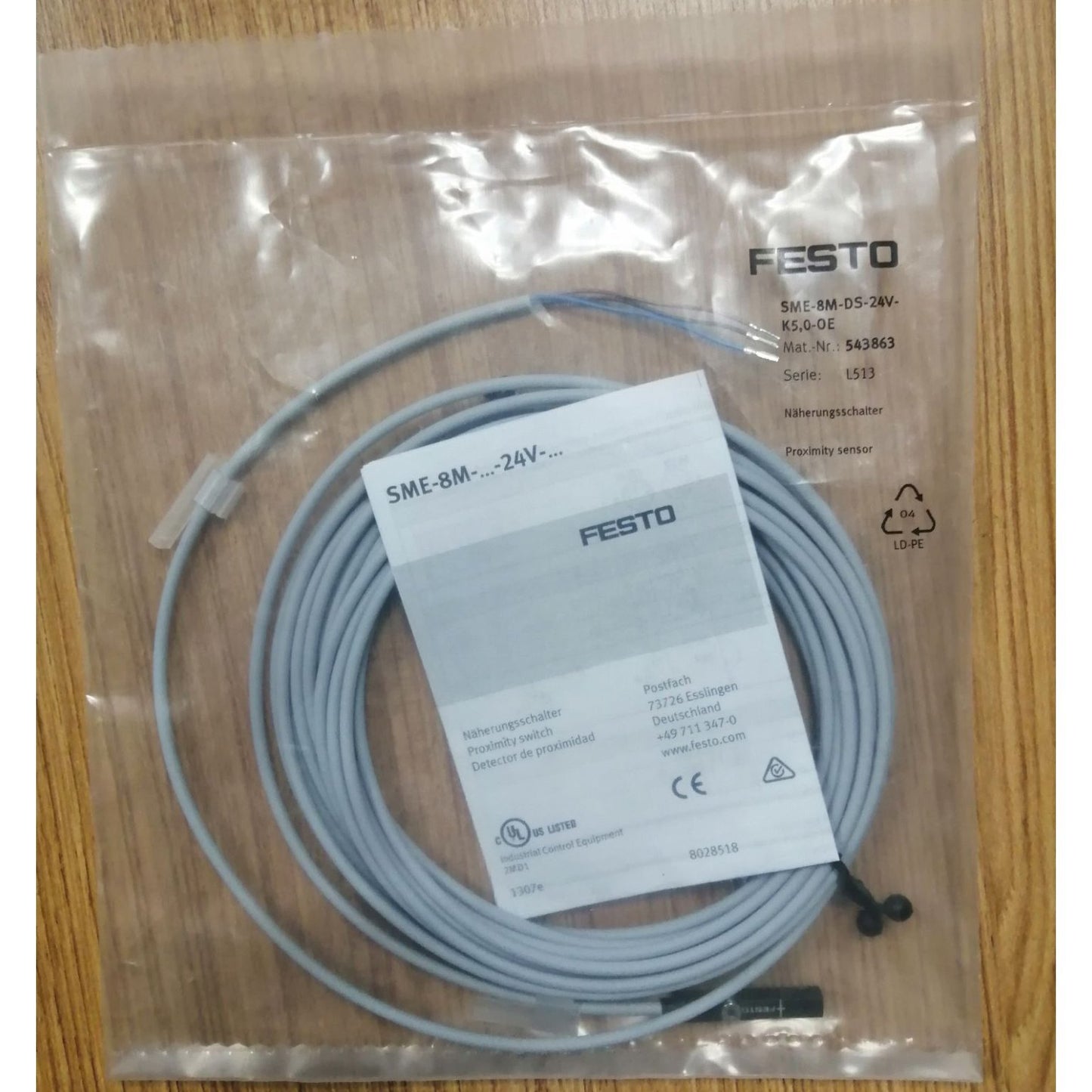 new one FESTO SME-8M-DS-24V-K-5-OE Proximity switch Quality assurance