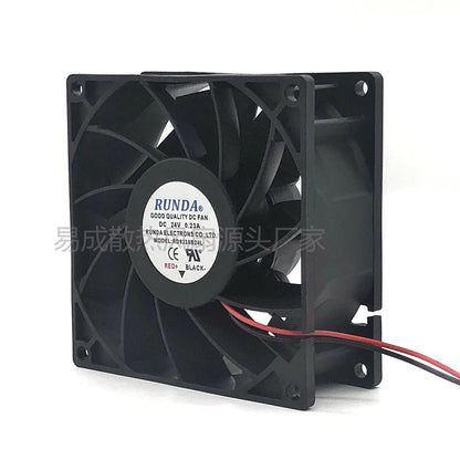 RUNDA RD9238B24L DC24V 0.23A 9038 2-wire inverter silent cooling fan