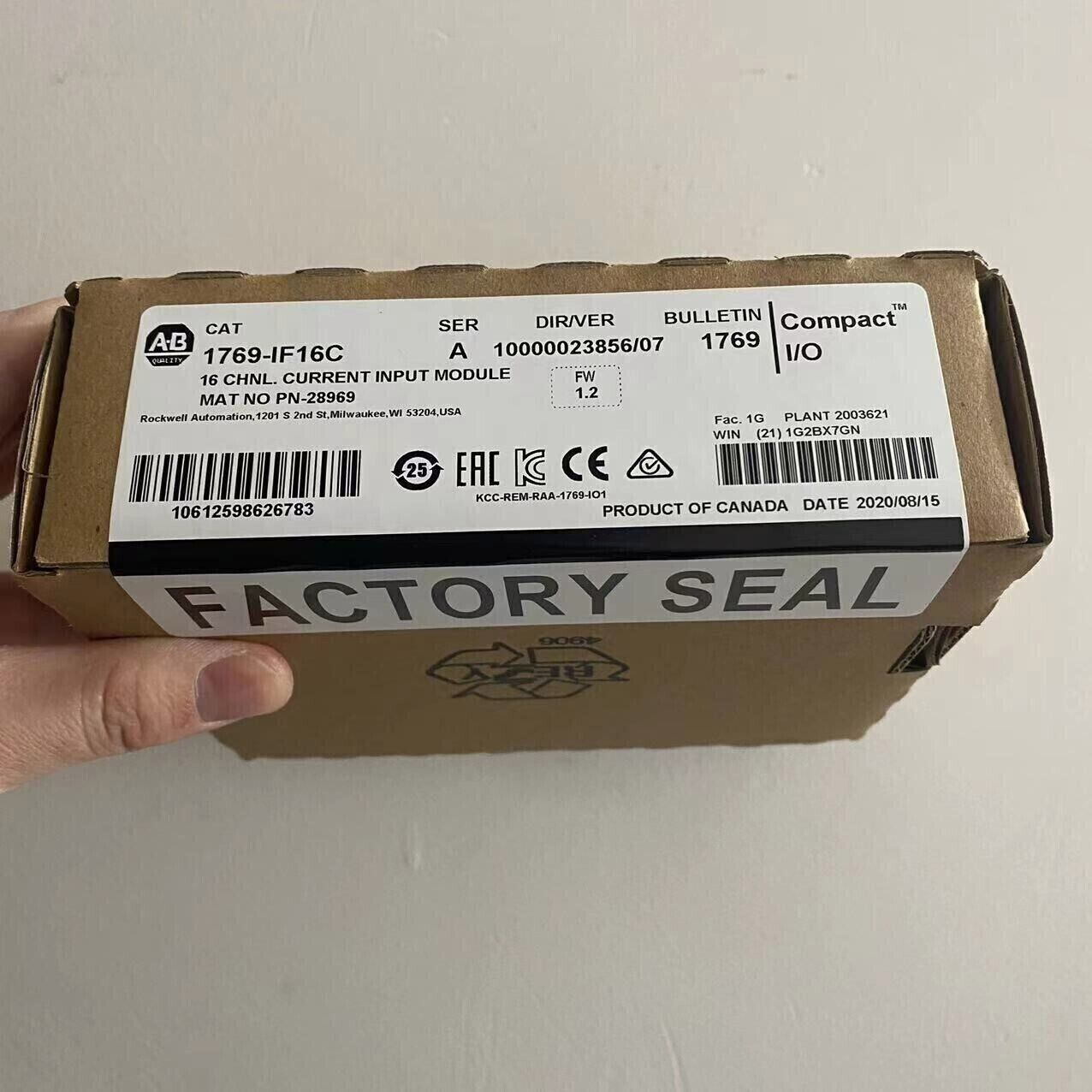 New Factory Sealed AB CompactLogix 1769IF16C Ser A 16 Pt Input Module - FACTORY SEALED AB