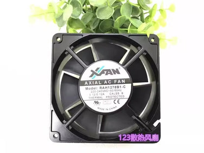 XFAN RAH1278B1-C 12738 AC220-240V 0.12A 12.7CM Thermal Fan with Aluminum Frame