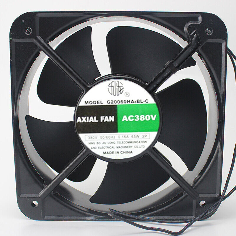 new 1 PCS JIU LONG Fan G20060HA3BL-C AC 380V 200*200*60mm 2 wire Aluminum frame - JIU LONG