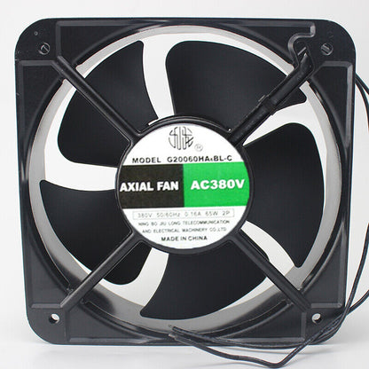 new 1 PCS JIU LONG Fan G20060HA3BL-C AC 380V 200*200*60mm 2 wire Aluminum frame - JIU LONG