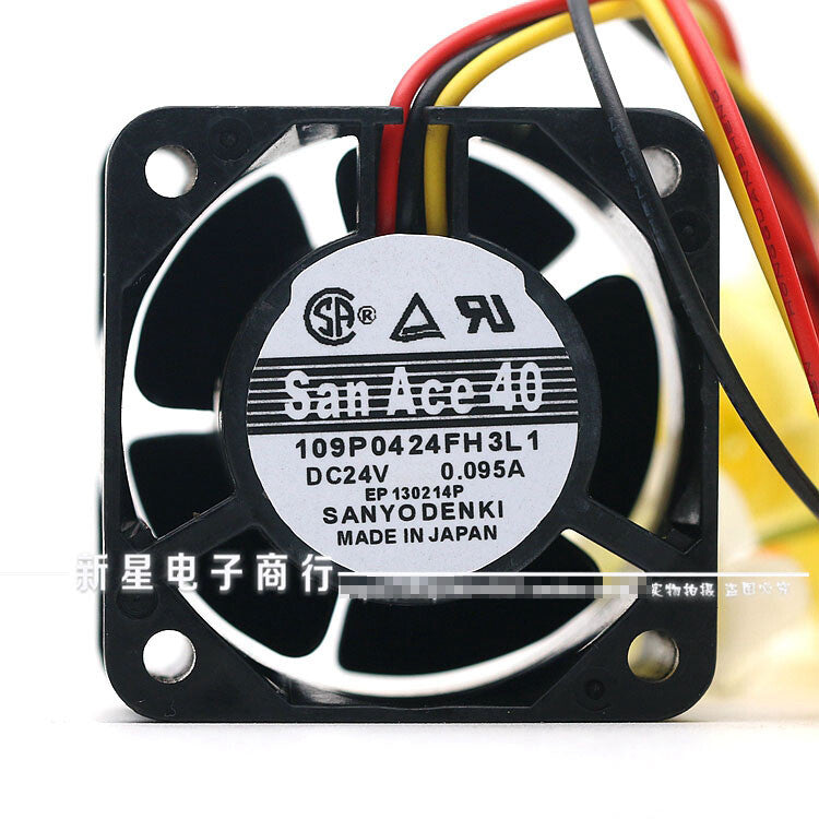 1pcs SANYO 109P0424FH3L1 0.095A 4CM 40mm 24V server fan 3pin