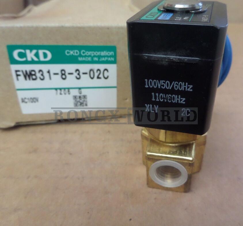new 1PCS CKD Solenoid Valve FWB31-8-3-02C FWB318302C NPT 110V Coil - CTD