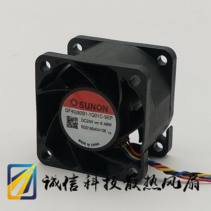 SUNON GF40282B1-1Q01-SEP 24V 6.48W 4028 4-wire waterproof cooling fan