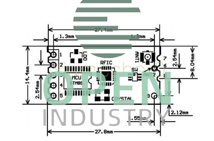 433Mhz HC-12 SI4438 Wireless Serial Port Module 1000m Replace Bluetooth TOP
