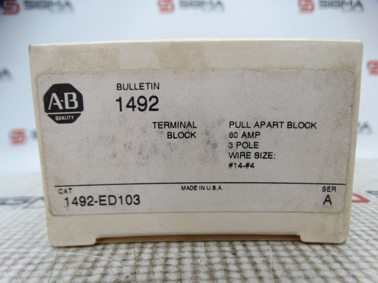 Allen Bradley Terminal Block 1492-ED103 Series A - ALLEN BRADLEY