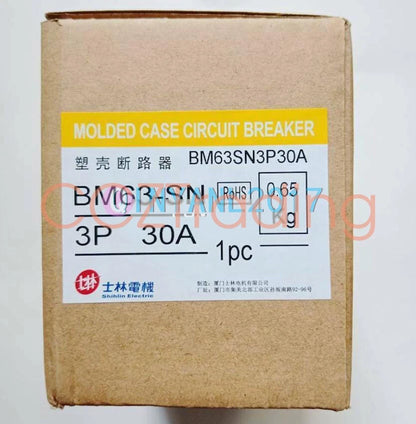 1PCS Shihlin Molded case circuit breaker BM63-SN 3P 20A 30A 40A 50A 63A