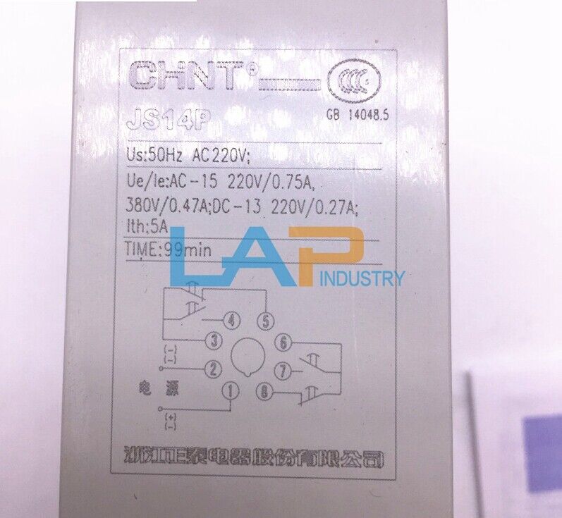 new 1PCS  For CHNT Digital time relay JS14P AC220V 50Hz 1min-99min