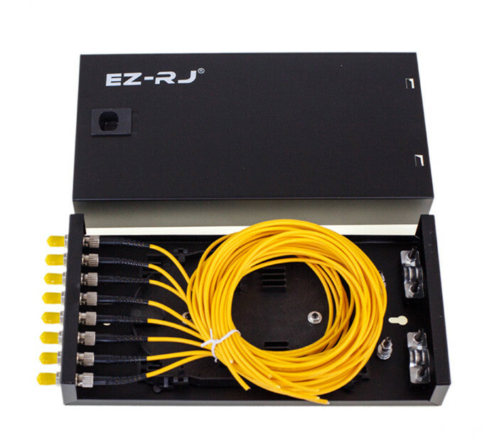 new 8-port ST fiber optic terminal box Single mode/Multimode full flange + pigtail