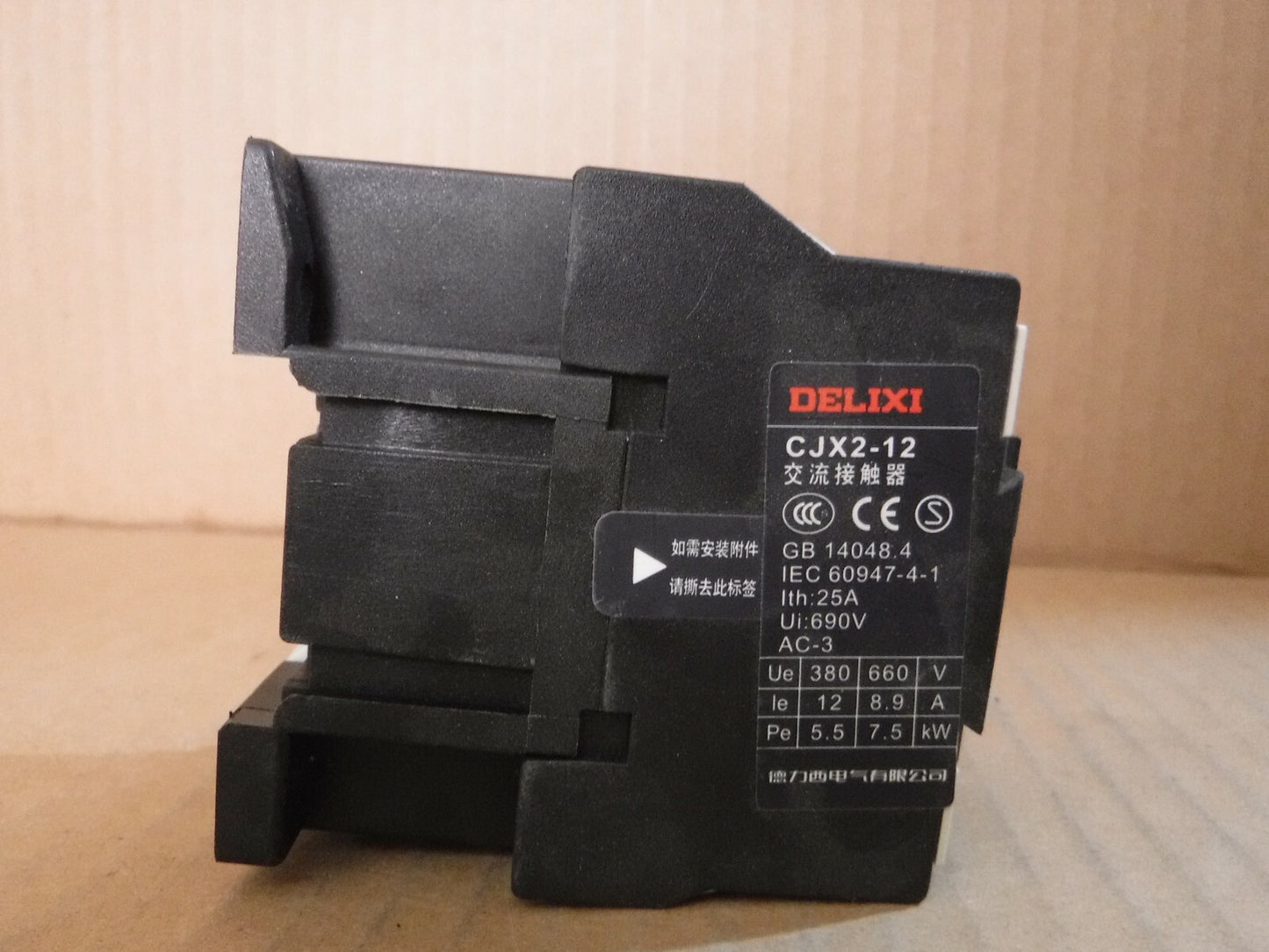 DELIXI CJX2-12 GB 14048.4 ITH-25A UI-690V AC-3 380V 50HZ