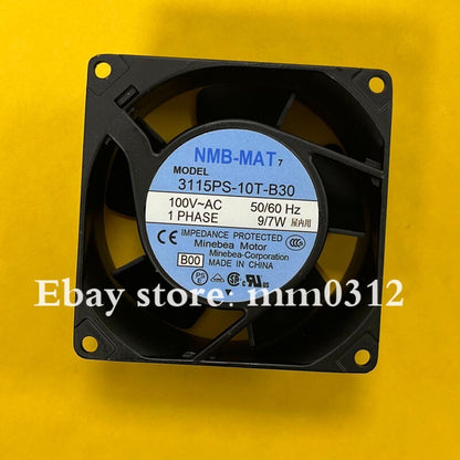 1pcs NMB 3115PS-10T-B30 100V 9 / 7W 8038 Silent Aluminum Frame Fan