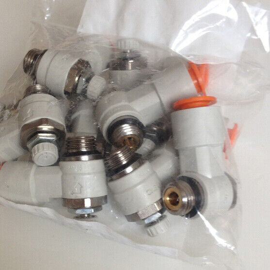 10-Piece SMC AS2201F-U02-11 Speed Control Connector - SMC