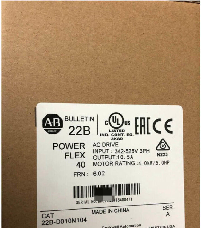 Allen-Bradley 22B-D010N104 40 4.0KW/5.0HP AC Drive New Sealed - ALLEN-BRADLEY
