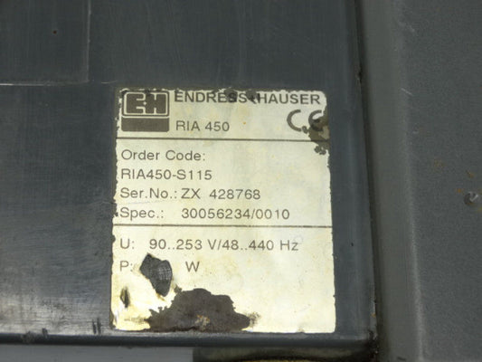 ENDRESS & HAUSER RIA450-S115 OPERATING MECHANISM - ENDRESS & HAUSER