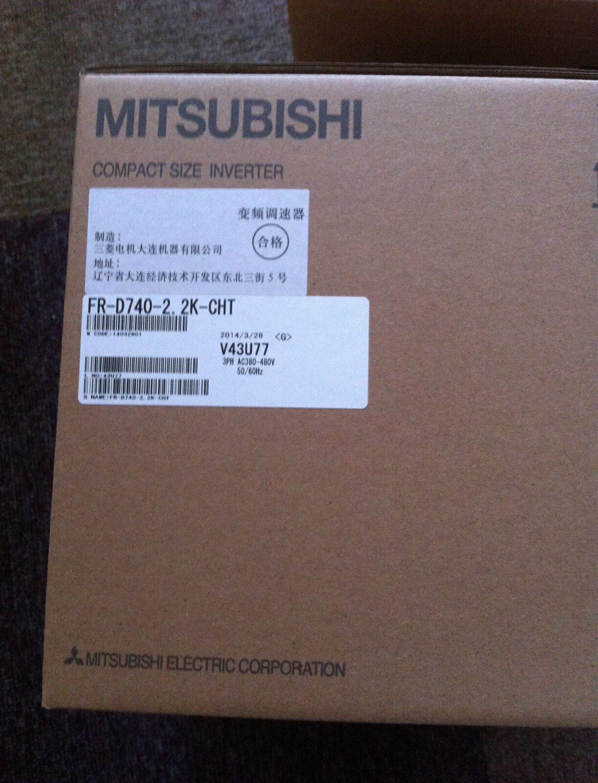 Mitsubishi Frequency Converter FR-D740-2.2K-CHT 2.2KW - MITSUBISHI