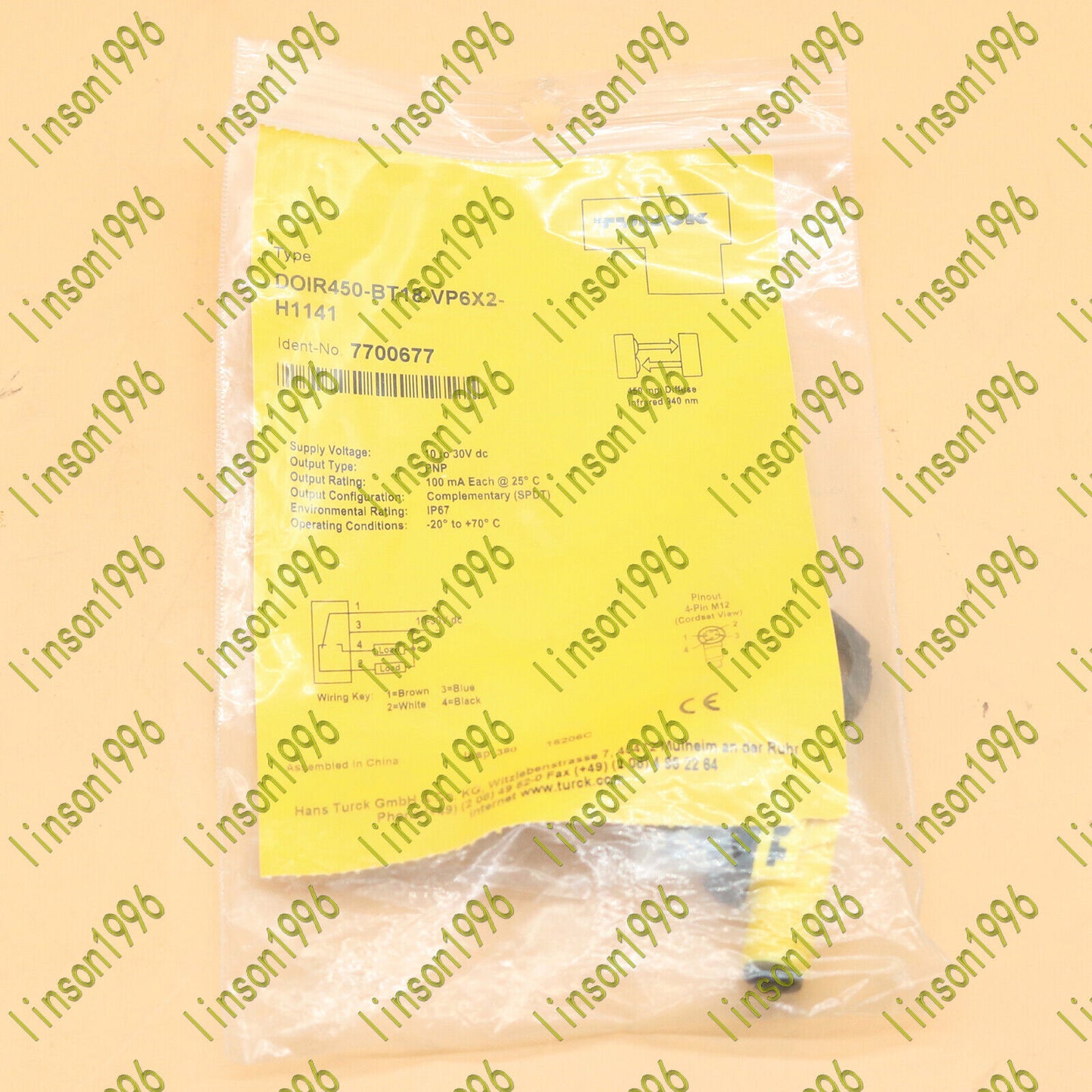 Turck Proximity Sensor DOIR450-BT18-VP6X2-H1141 Fast Delivery - TURCK
