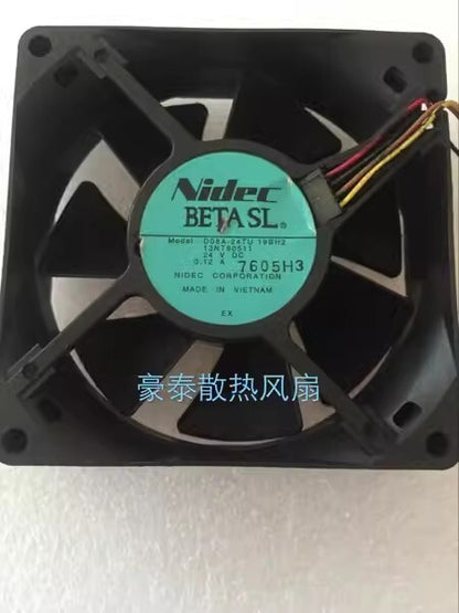 Nidec D08A-24TU 8025 DC24V 0.12A 8CM 4-Wire Inverter Cooling Fan