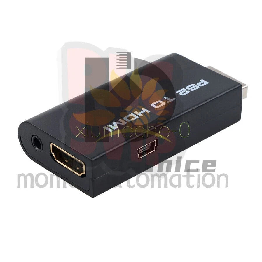 PS2 to HDMI Audio Video Cable AV Adapter Converter w/3.5mm Audio Output for HDTV