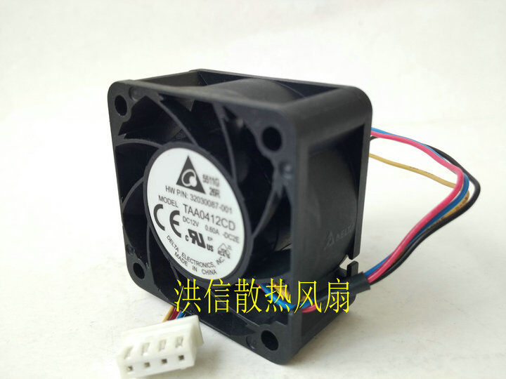 new 1PCS Delta TAA0412CD DC12V 0.60A 4020 double ball fan 4pin