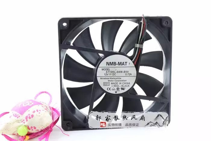NMB 4710KL-04W-B59 DC12V 0.72A 12CM 3-Wire Cooling Fan