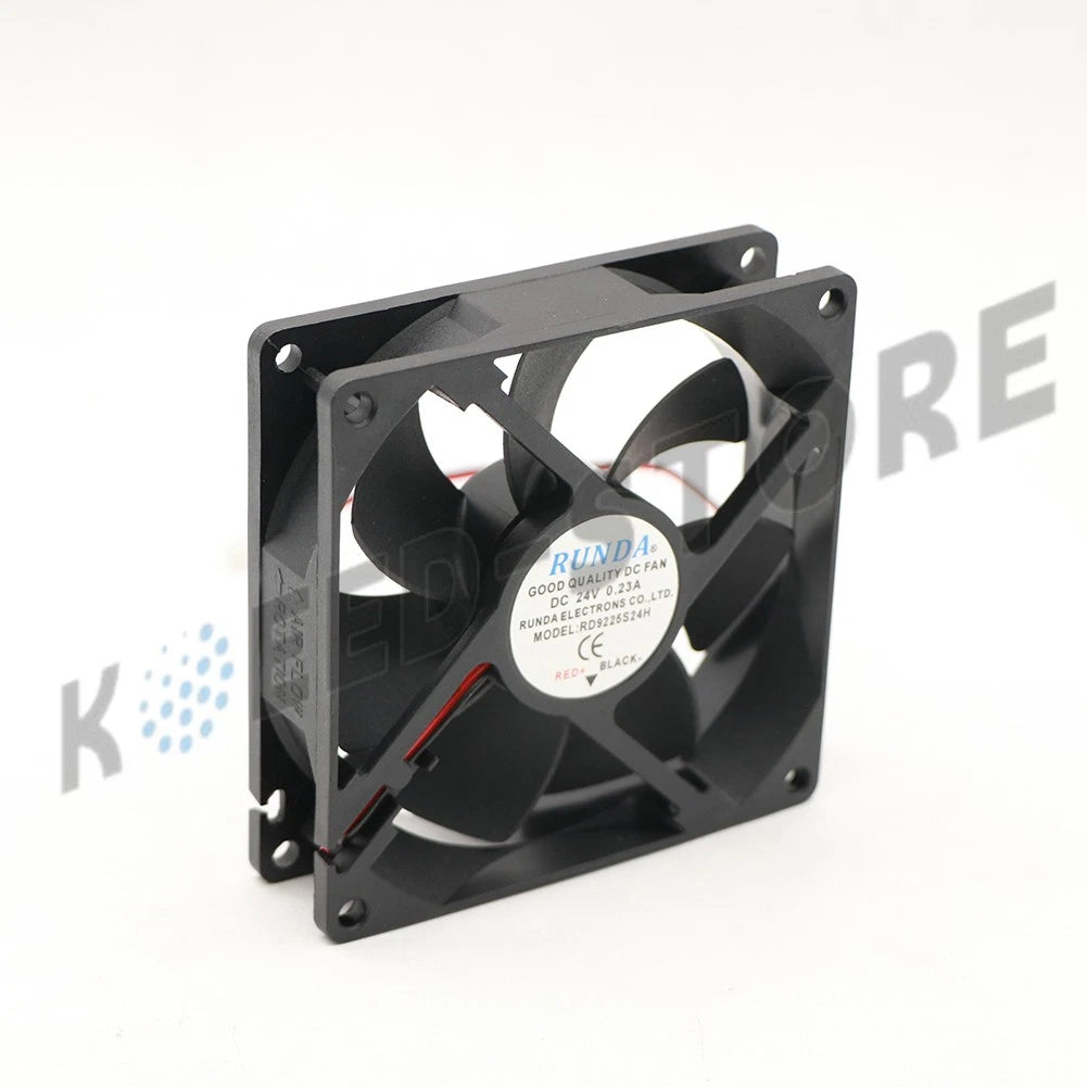1PCS RUNDA Fan RD9225S24H DC24V 0.23A 9225 9CM 2 Wire Cooling Fan