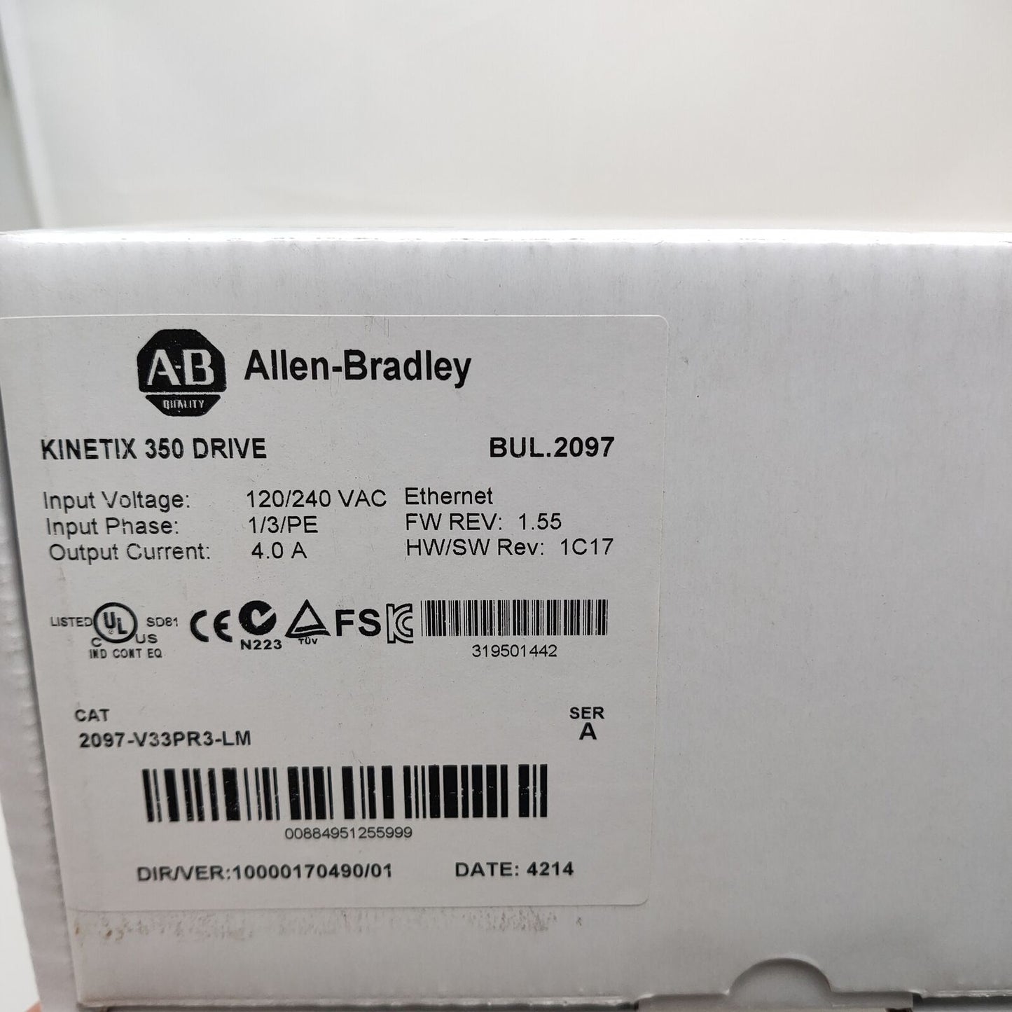 Allen-Bradley Kinetix 350 Servo Drive - 2097-V33PR3 - ALLEN-BRADLEY