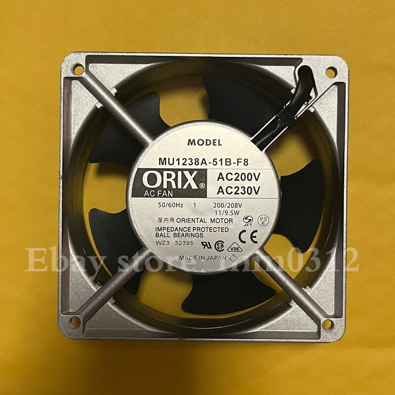 ORIX MU1238A-51B-F8 AC220VAC230V 12CM aluminum frame AC fan