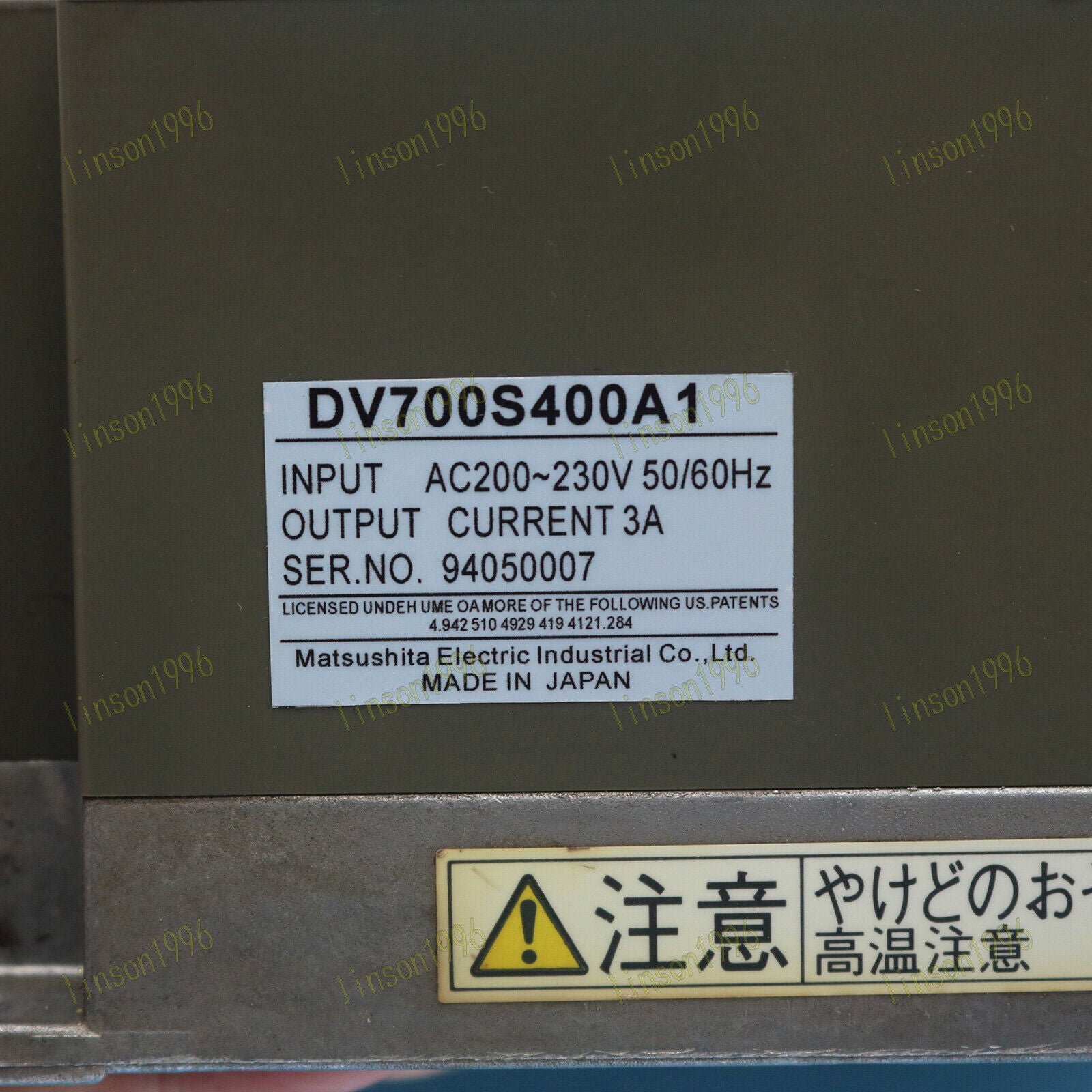 used Panasonic DV700S400A1 0.4KW 220V Inverter - PANASONIC