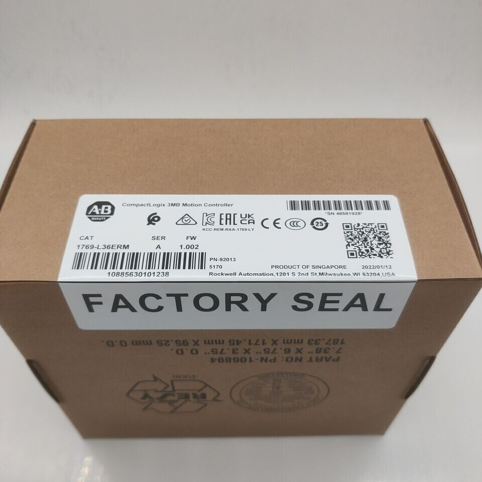 NEW Factory Sealed AB 1769-L36ERM CompactLogix 3MB Motion - COMPACTLOGIX