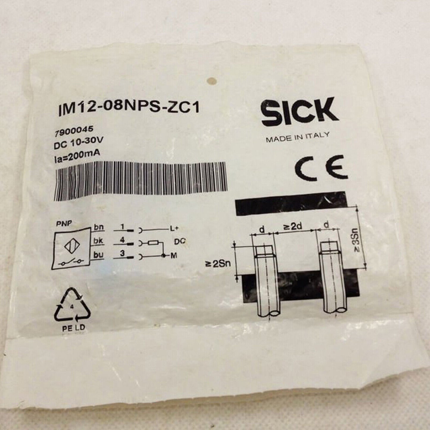 ONE SICK IM12-08NPS-ZC1 Photoelectric Switch - SICK