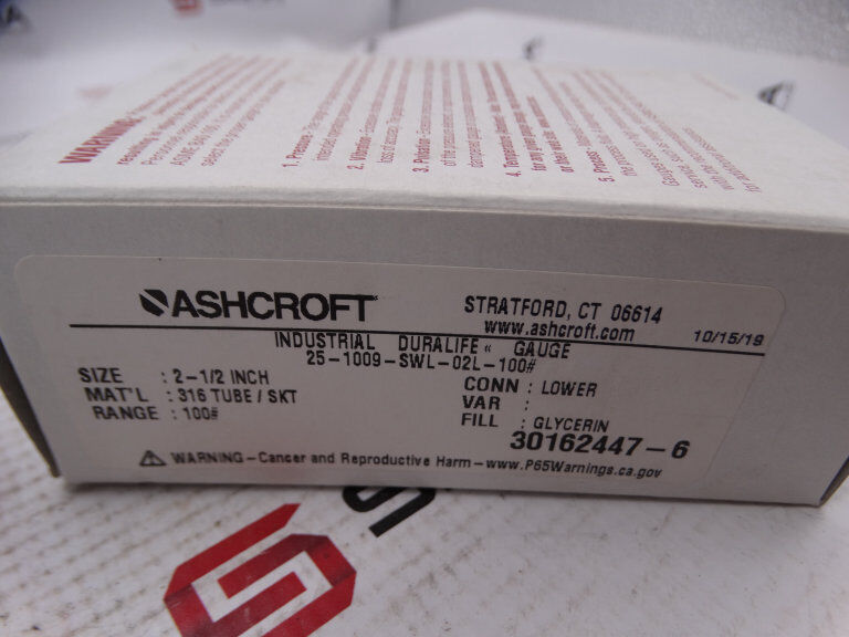 ASHCROFT 1009SWL02L100# GAUGE Model: 1009SWL02L100# - ASHCROFT