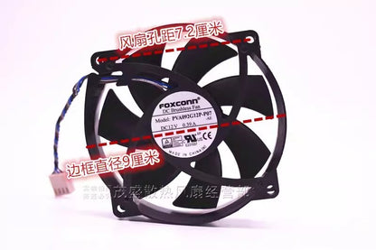 Foxconn PVA092G12P-P07 DC12V 0.39A 9CM 4-Pin Temperature Control Cooling Fan