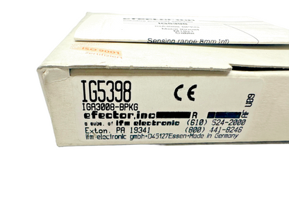 new Ifm IG5398 Inductive Sensor IGA3008-BPKG - IFM