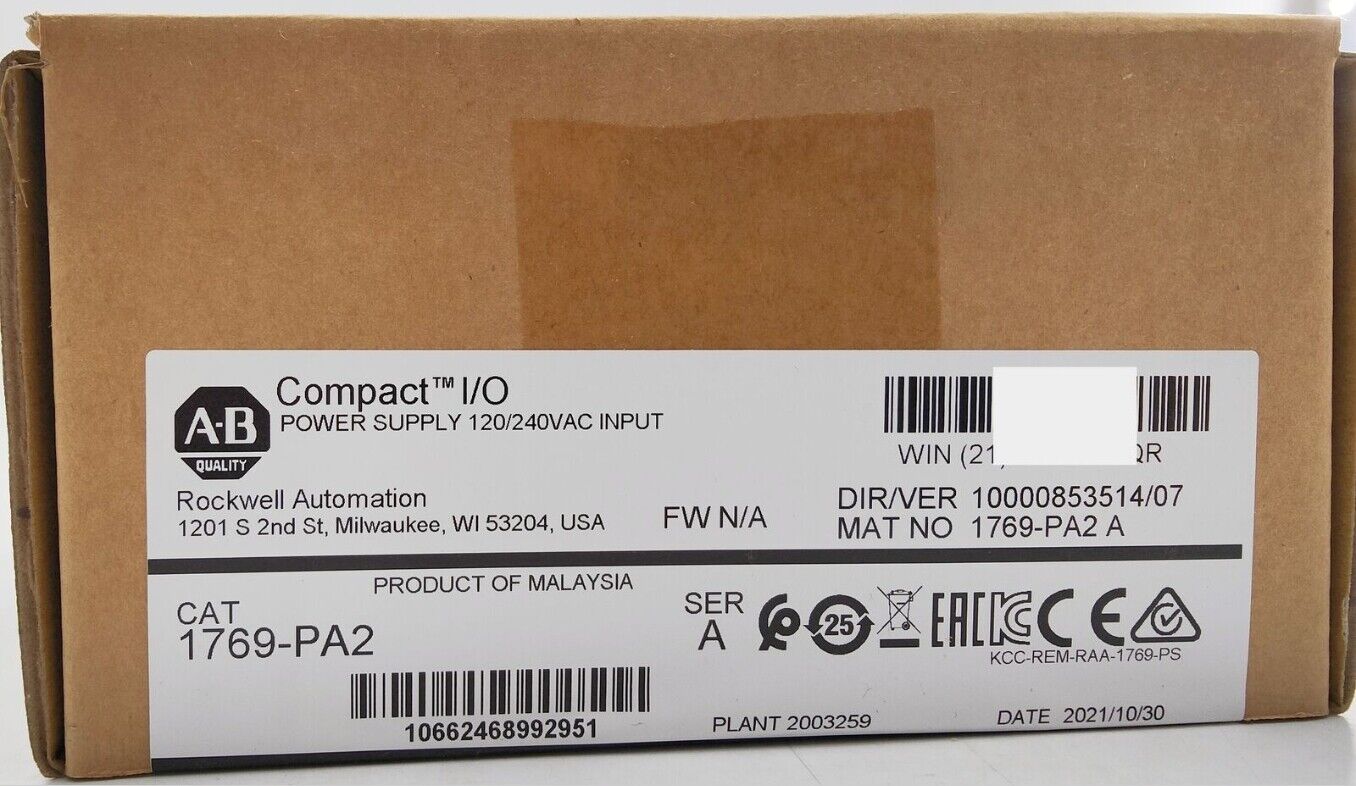 Allen-Bradley 1769PA2 CompactLogix AC Power Supply NEW IN BOX - ALLEN-BRADLEY