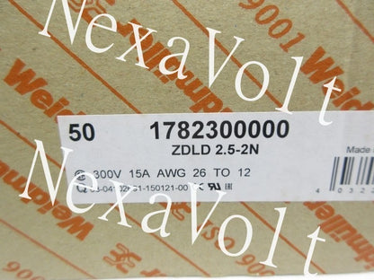 WEIDMULLER 1782300000 ZDLD2.5-2N 300V 15A (PKG OF 50) NSMP