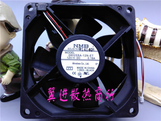 1pcs  NMB 08025SA-12N-ET 12V 0.18A 8025 8CM chassis inverter projector fan