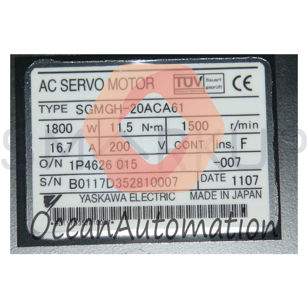 YASKAWA SGMGH-20ACA61 Power Cord Cable